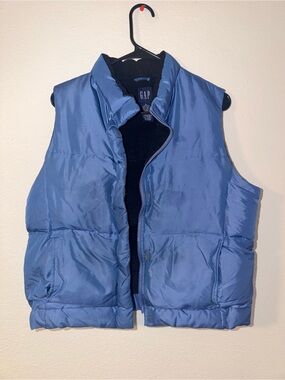 GAP Men's Steel Blue Puffer Vest